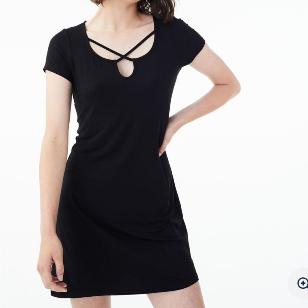 Aeropostale Seriously Soft Black Slim Fit Casual Jersey Knit Dress - Size XS